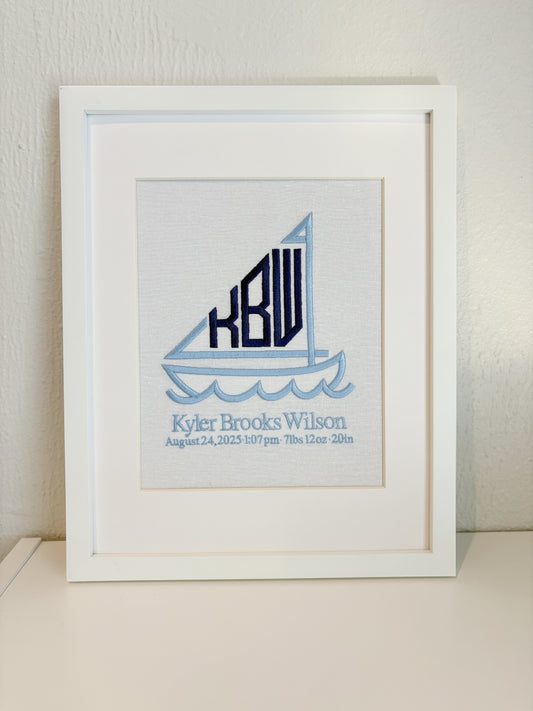 Birth Announcement | Sailboat
